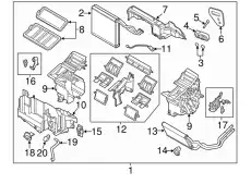 CORE.HEATER UNIT BJS7-61-A10A MAZDA