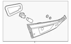 LAMP(R).TRUNK LID BKB2-51-3F0 MAZDA
