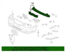 Усилитель бампера MAZDA LDY2-50-071