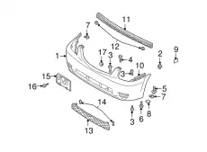Усилитель бампера MAZDA LC62-50-071B