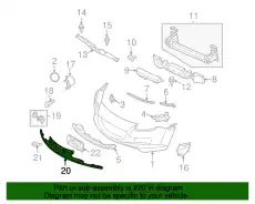 Молдинг переднего бампера F151-51-9K1B MAZDA