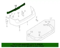 Усилитель бампера MAZDA LC62-50-260A