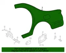 Крыло MAZDA B2YD-70-410