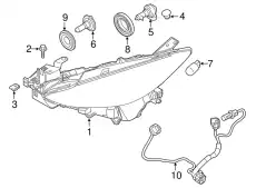 UNIT(L)HEAD LAMP-USA BPW1-51-0L0 MAZDA