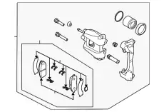 CALIPER(R).FRT BRAKE L232-33-980F MAZDA