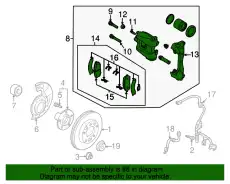 CALIPER(L).FRT BRAKE L232-33-990F MAZDA