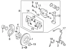 CALIPER(L).FRT BRAKE L232-33-990F MAZDA