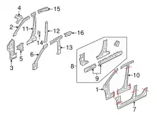 PANEL(R)SIDE SILL-US BNYF-70-130B MAZDA