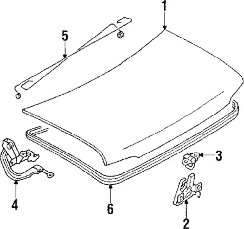 Крышка багажника NAY1-52-610E MAZDA