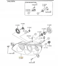Фара MAZDA BP9W-51-031E
