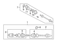 SHAFT(L),DRIVE GP11-25-60X MAZDA