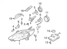 BRACKET(L).HEAD LAMP C236-51-0H3 MAZDA