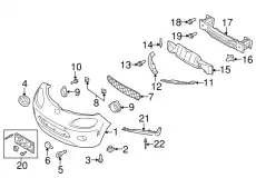 Решетка радиатора MAZDA N156-50-1T0C