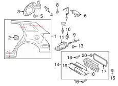 Крыло MAZDA TDY1-71-410E