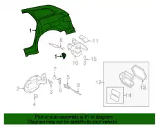 Крыло MAZDA EGY1-70-410A