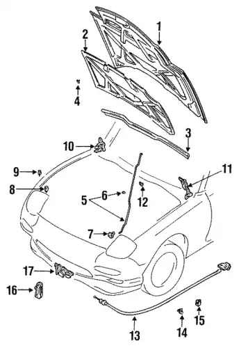 Капот FD01-52-310G MAZDA