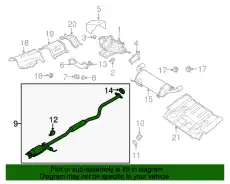 Глушитель, центральная часть L3D7-20-55XD MAZDA