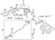 Глушитель, центральная часть L3D7-20-55XD MAZDA