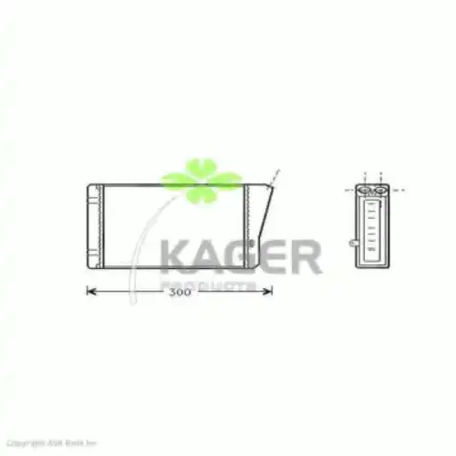 Радиатор печки KAGER 32-0081
