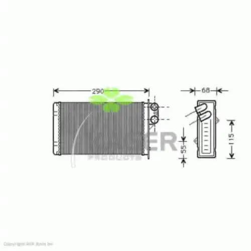 Радиатор печки KAGER 32-0096