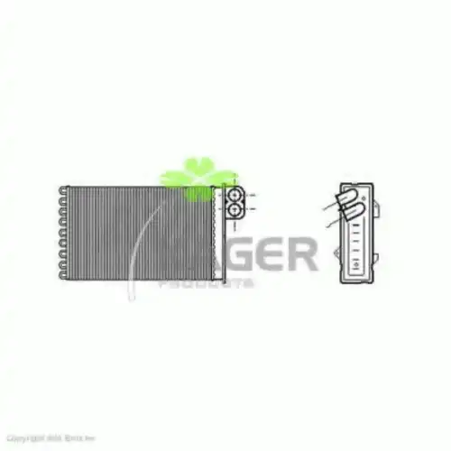 Радиатор печки KAGER 32-0221
