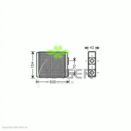 Радиатор печки KAGER 32-0323