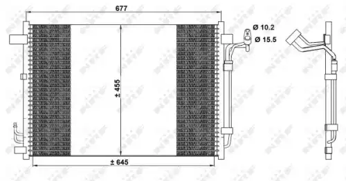 Радиатор кондиционера (конденсатор) NRF 350094