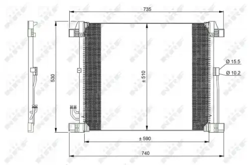 Радиатор кондиционера (конденсатор) NRF 350099
