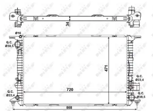 Радиатор кондиционера (конденсатор) NRF 58439