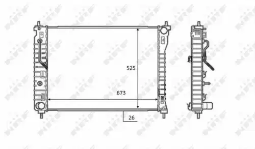 Радиатор кондиционера (конденсатор) NRF 58449