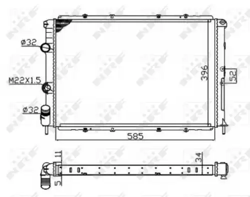 Радиатор кондиционера (конденсатор) NRF 509503A