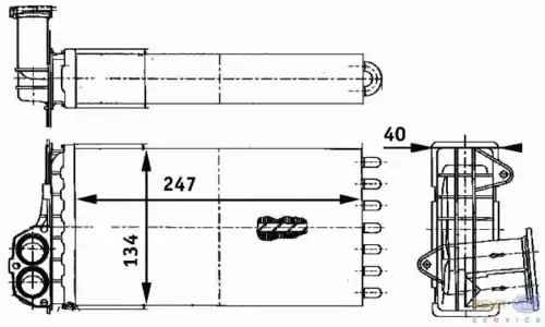 Радиатор печки HELLA 8FH 351 311-341