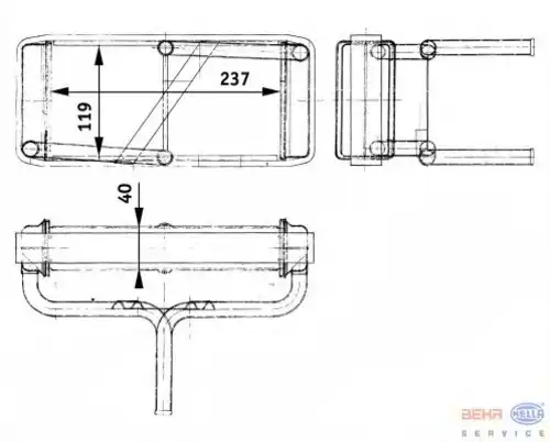 Радиатор печки BEHR 8FH 351 312-681