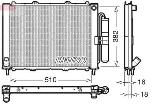 Радиатор системы охлаждения двигателя DENSO DRM23103