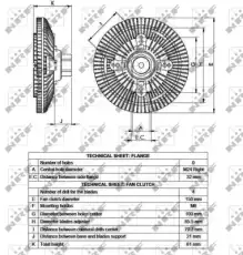 Сцепление, вентилятор радиатора 49551 NRF