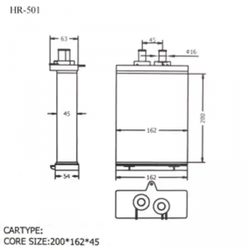 Радиатор печки AD RADIATORS HR-501