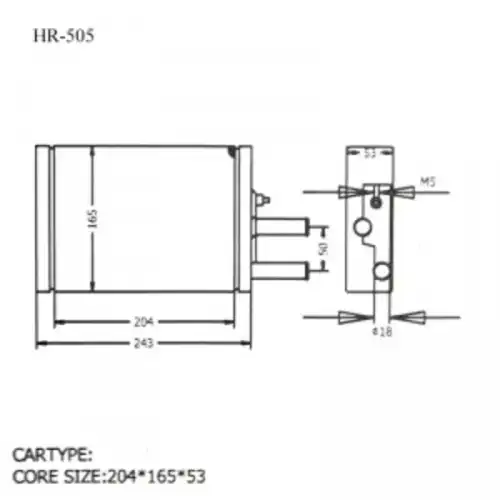 Радиатор печки AD RADIATORS HR-505