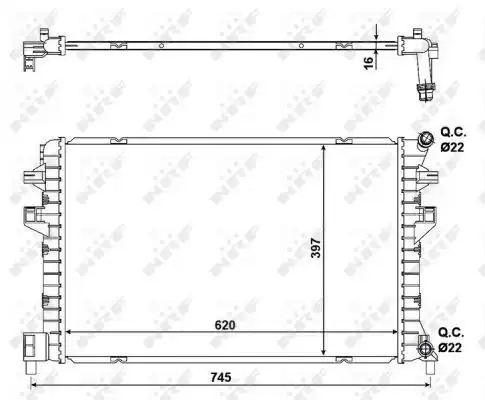 Радиатор кондиционера (конденсатор) NRF 58471