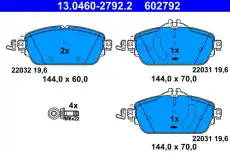 Тормозные колодки дисковые ATE 13.0460-2792.2
