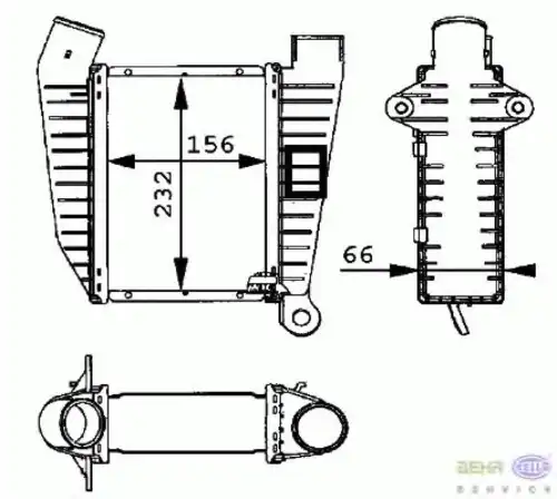 Интеркулер HELLA 8ML 376 723-001