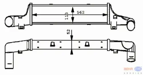 Интеркулер HELLA 8ML 376 723-151