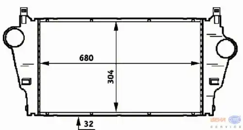 Интеркулер HELLA 8ML 376 723-291
