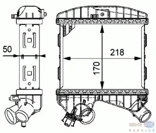 Интеркулер HELLA 8ML 376 723-461