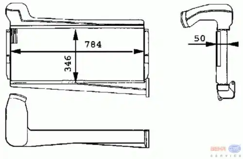 Интеркулер HELLA 8ML 376 723-631