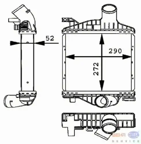 Интеркулер HELLA 8ML 376 723-701