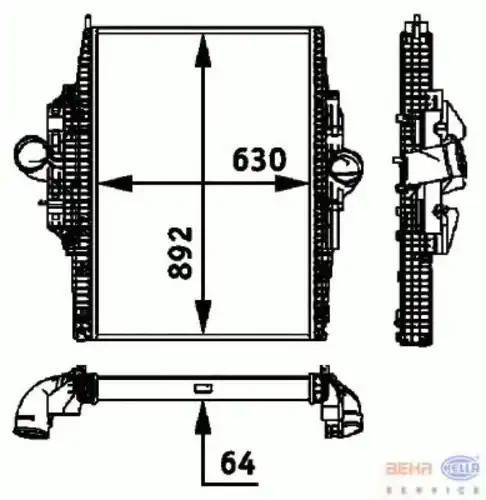 Интеркулер HELLA 8ML 376 724-281