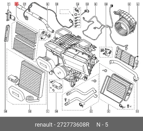 Салонный фильтр RENAULT 272773608R