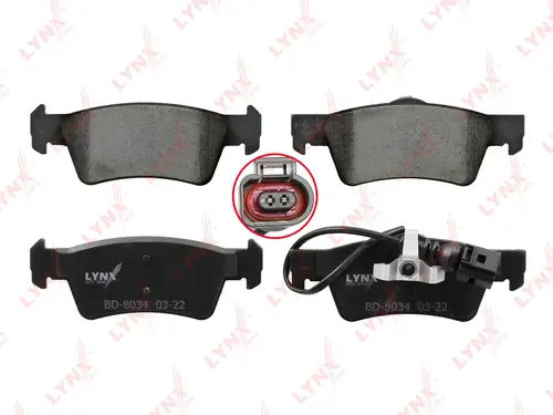Тормозные колодки дисковые LYNXAUTO BD-8034