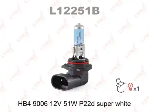 Автолампа P22d LYNXAUTO L12251B 12