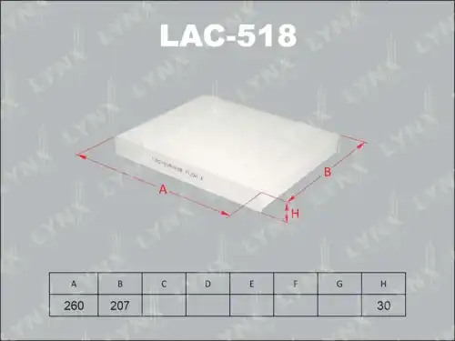 Салонный фильтр LYNXAUTO LAC-518